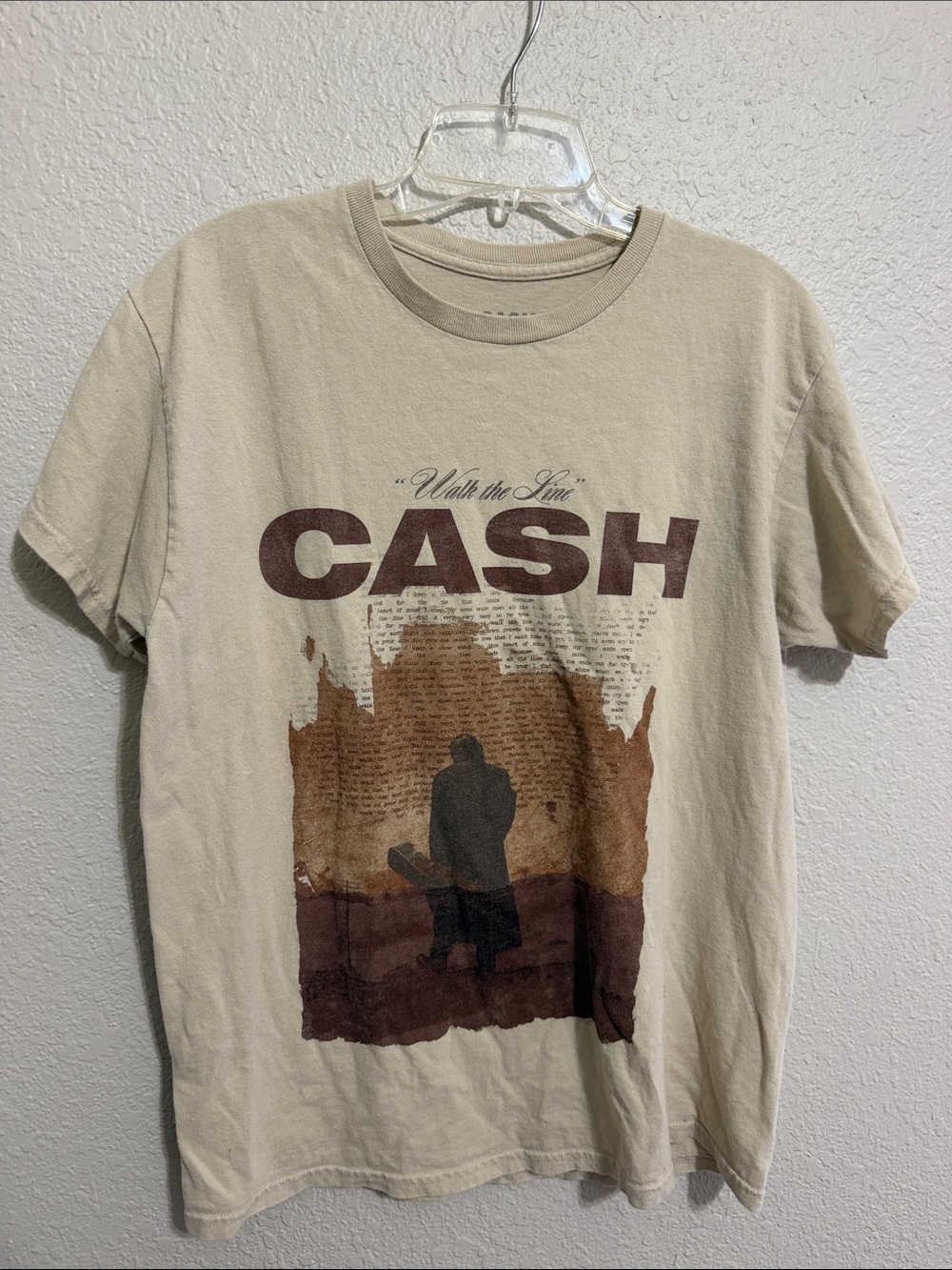Vintage Johnny Cash  “ Walk the Line “ t Short‎ Sleeve T-shirt Top